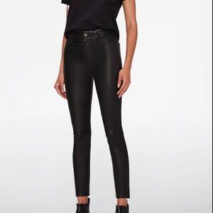 Black Faux Leather Skinny Pants